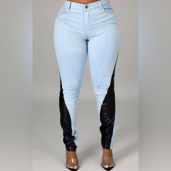 RehabLab Denim - Faux leather jeans